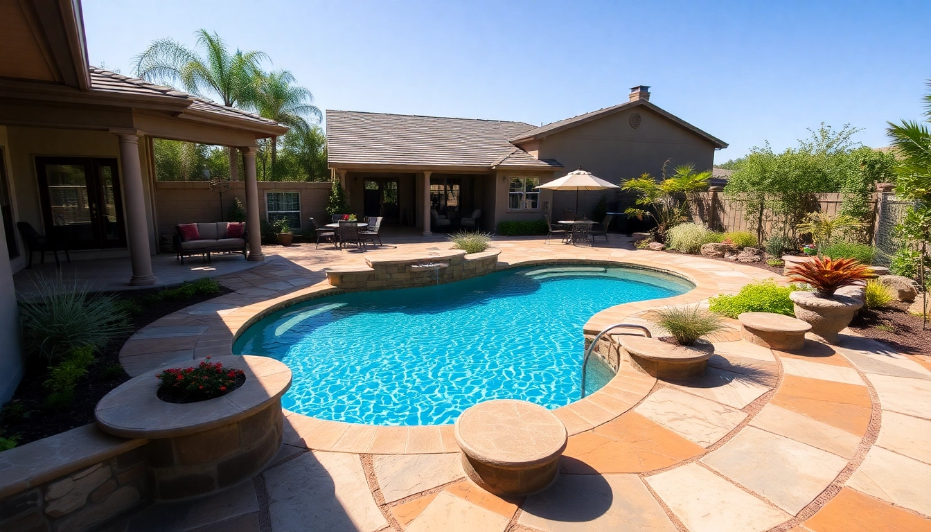 Transform your backyard with stunning hardscapes & pools that create a serene outdoor space.