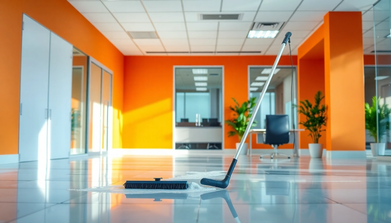 Jacksonville commercial cleaning service showcasing a professional cleaning an office to ensure a spotless environment.