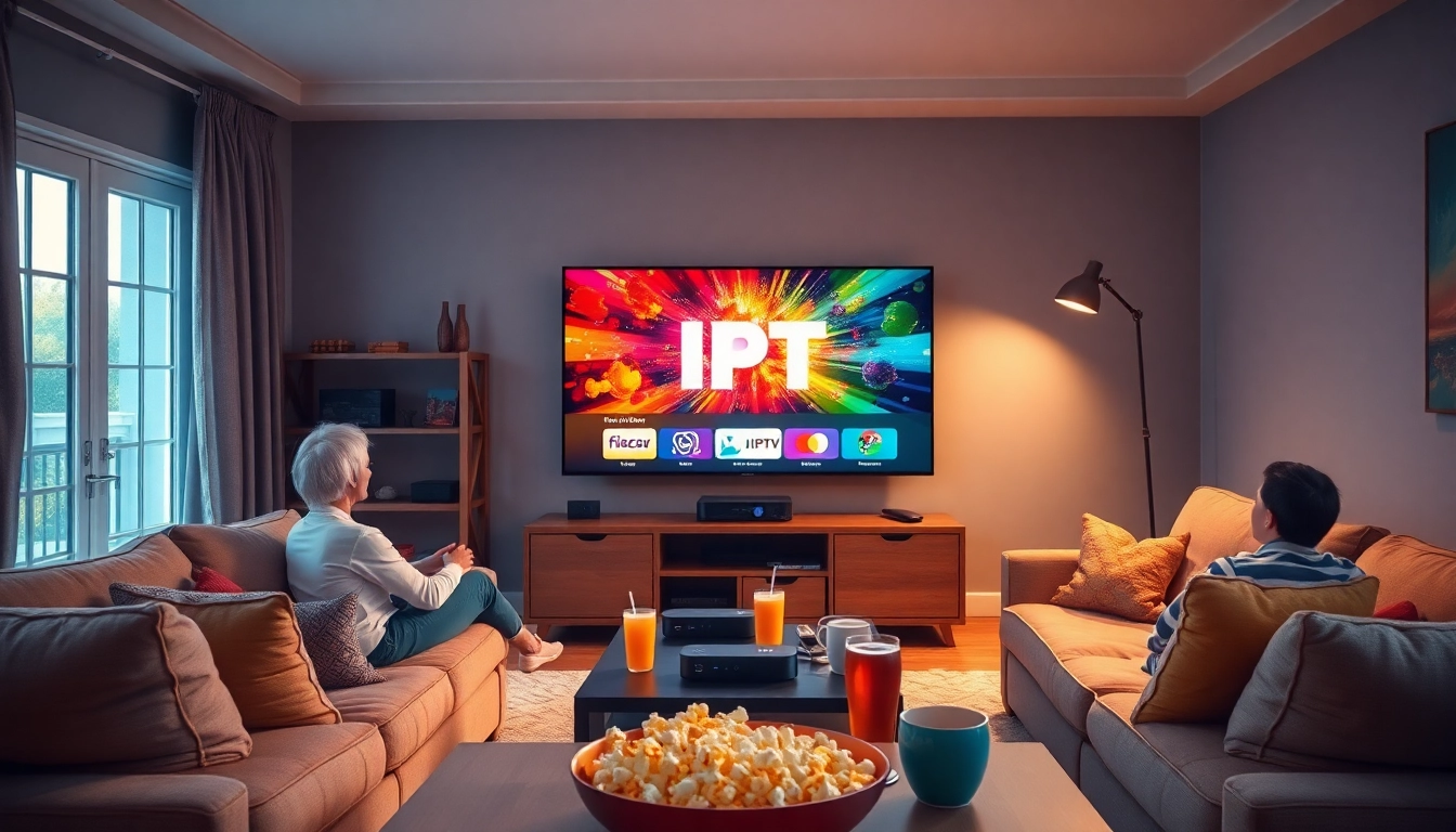 Engaging IPTV Subscription USA services showcased in a vibrant family living room setting.