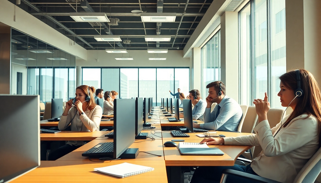 Enhance Telephone Data Collection effectiveness with a dedicated team in a modern office environment.