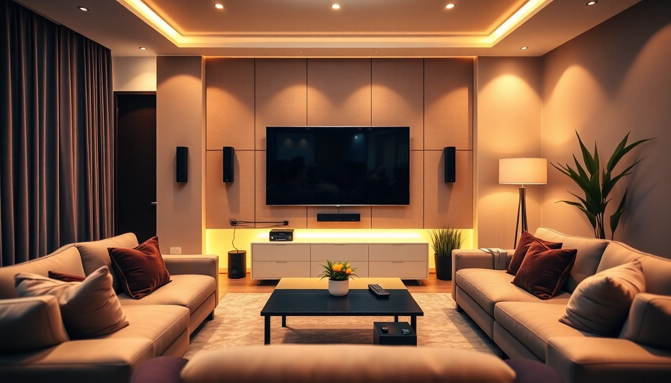 Enhance your space with professional home theater installation near me featuring sleek design and comfort.