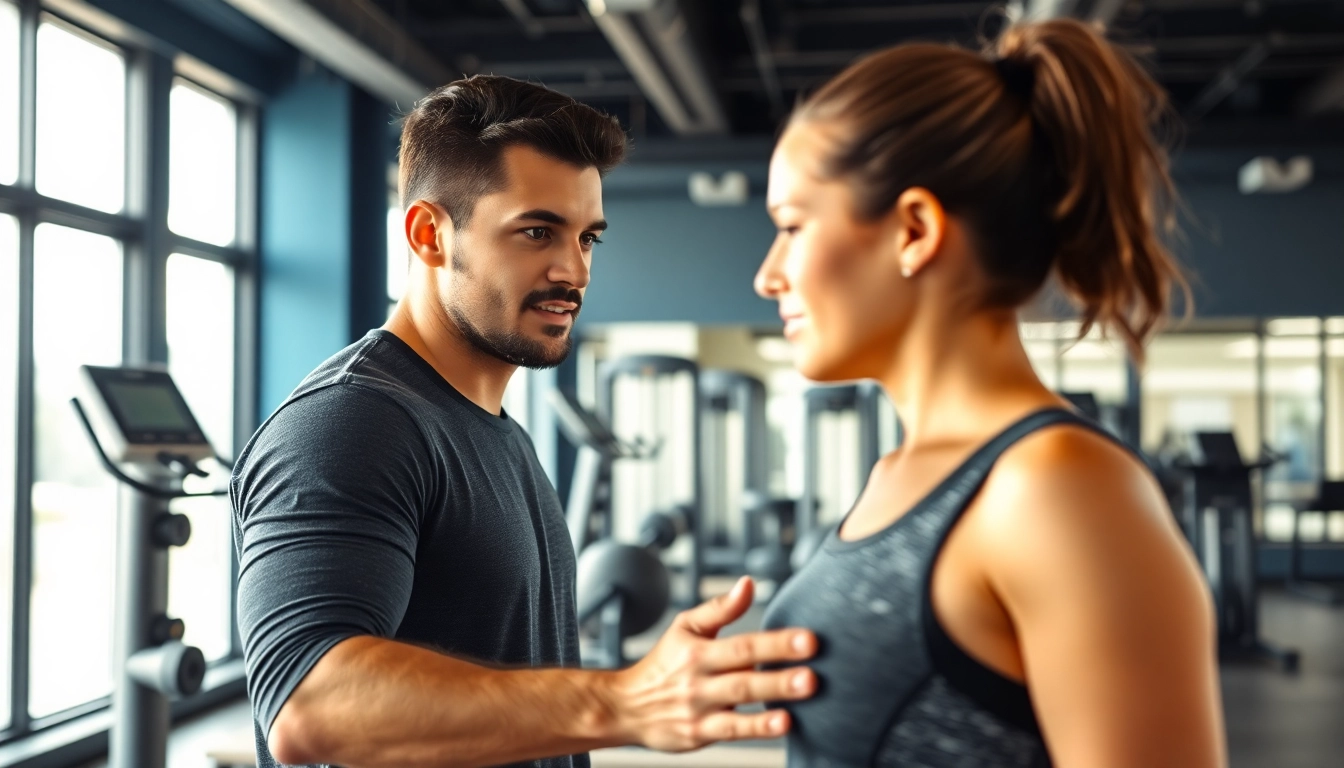 Engaging gym training consultation for personalized fitness guidance.