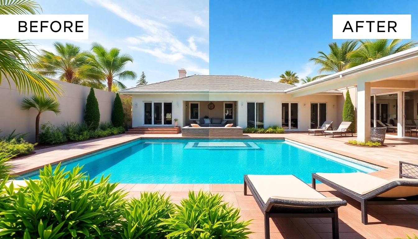 Revitalized pool remodel showcasing a transformed backyard oasis.