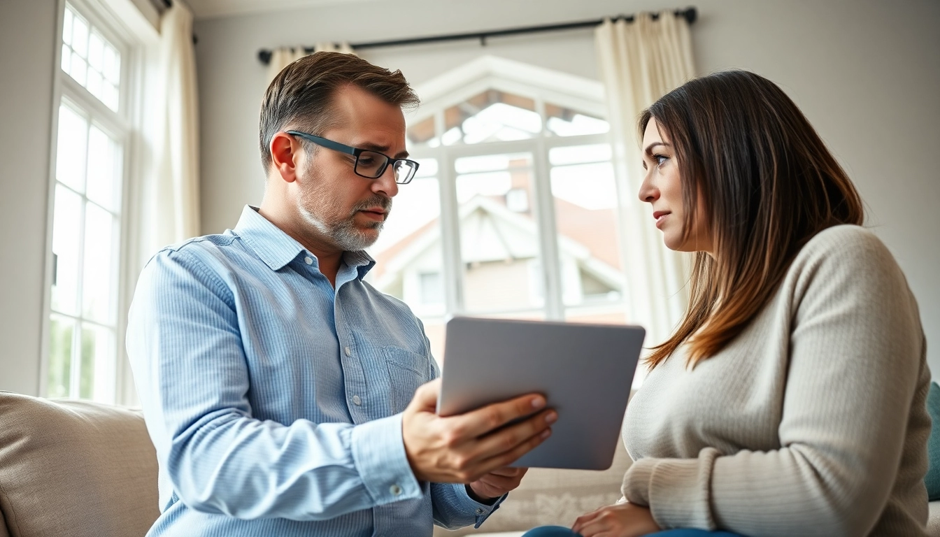 Expert providing insurance roofing claims help to a homeowner in a supportive discussion.