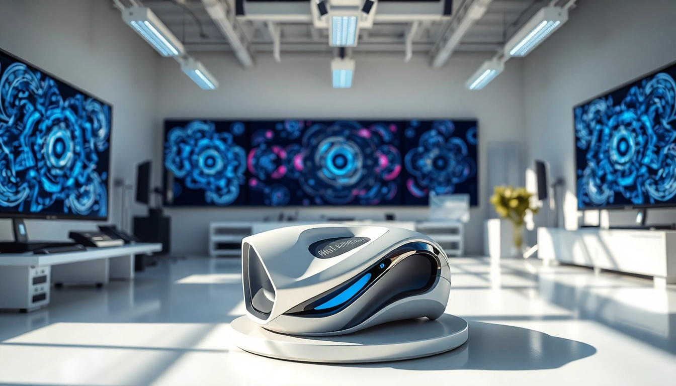 Showcasing 3D Modeling Services with a stunning virtual product design in a modern studio.