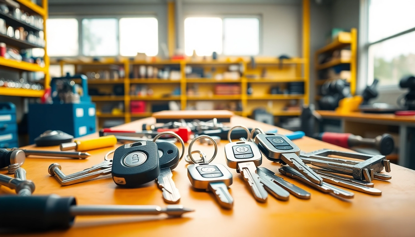 Van Keys displayed on a workbench alongside tools highlighting expert craftsmanship.
