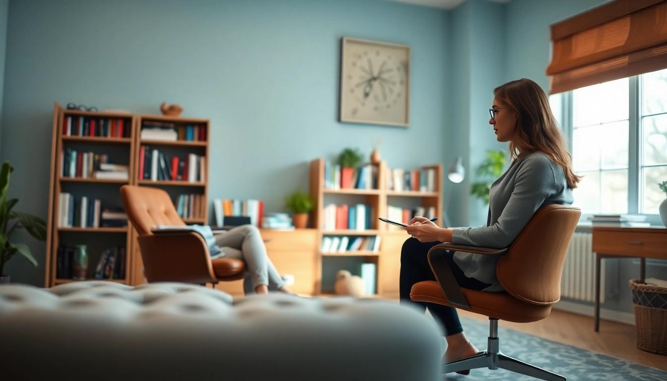 Engaging conversation with an attachment theory coach in a calming office setting.
