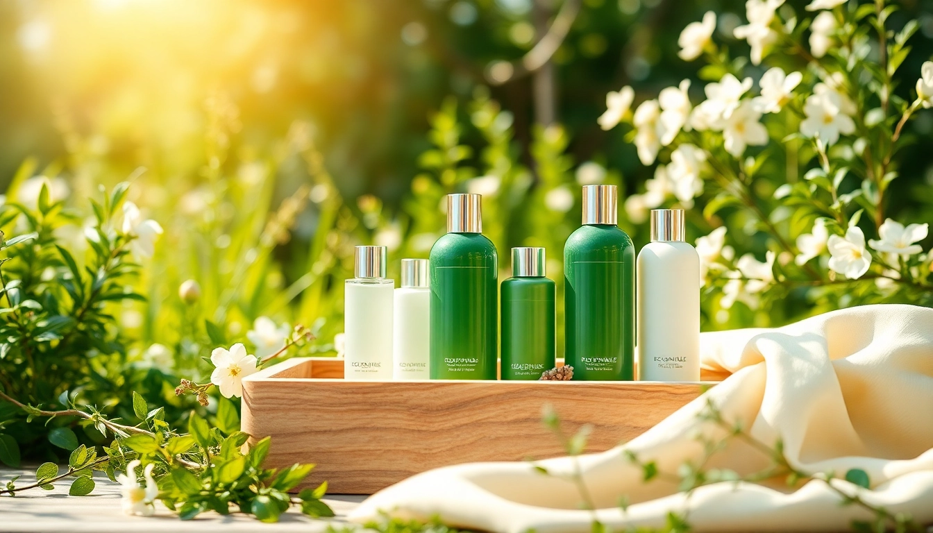 Cure By Design showcasing elegantly crafted wellness products in a tranquil outdoor setting.