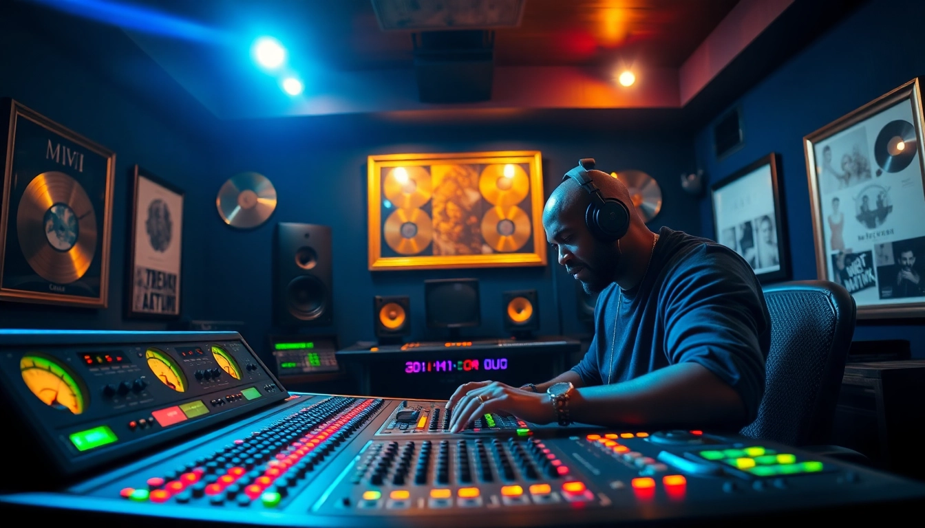 Promote your music effectively with professional spotify promotion services in a vibrant recording studio.