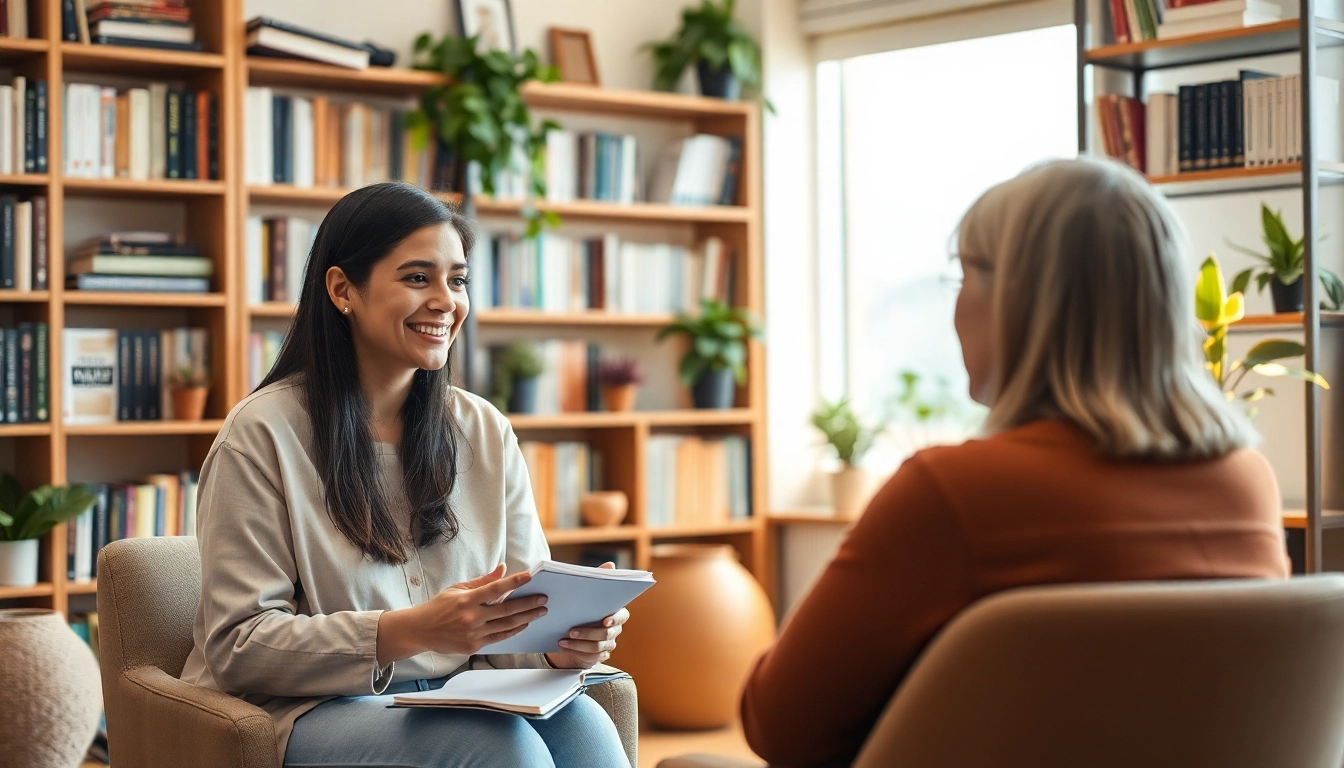 Engaging session with an attachment theory coach in a cozy environment, enhancing emotional awareness.