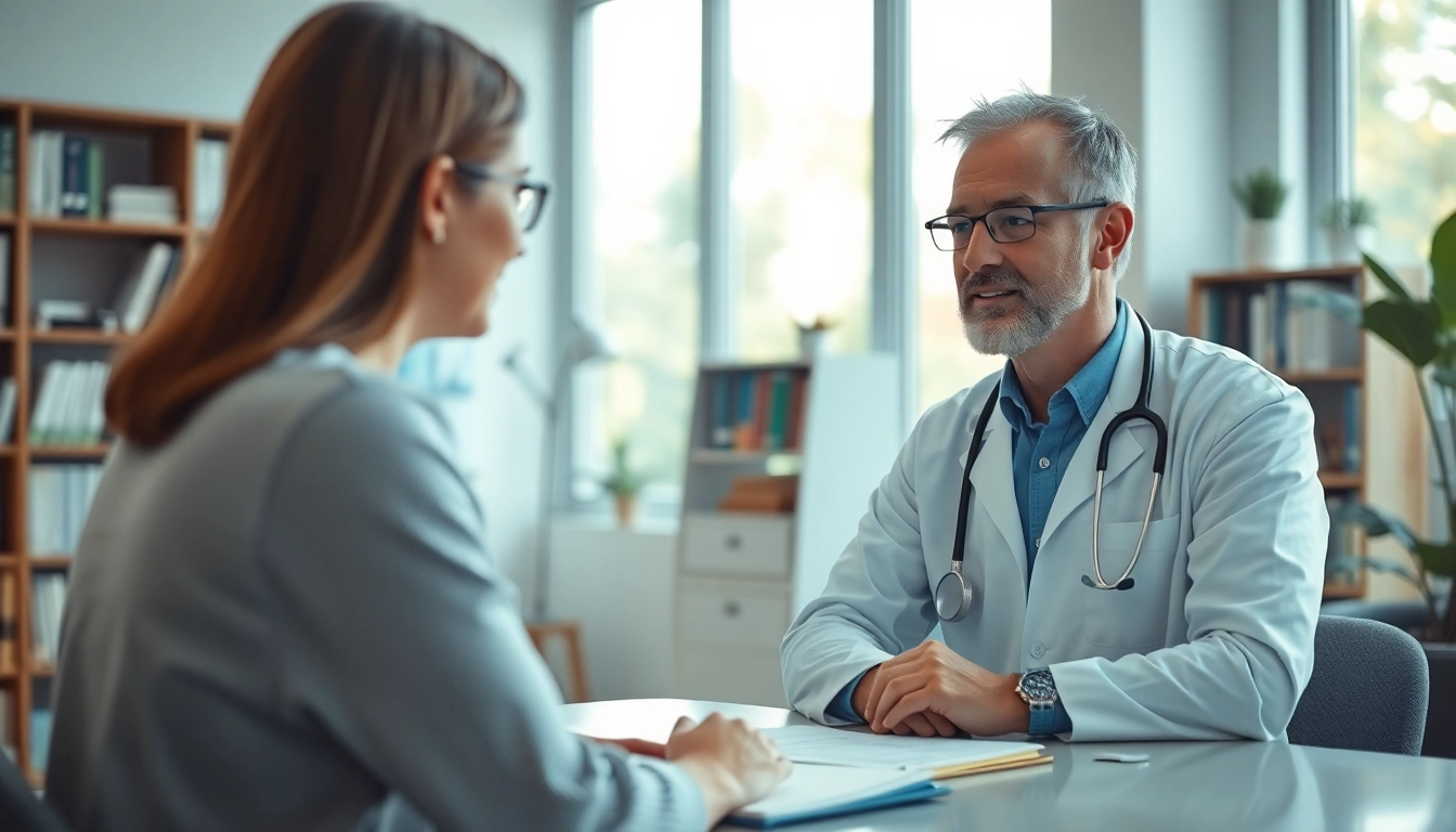 Engaging consultation between a doctor and patient focused on concierge medicine las vegas in a welcoming medical office.
