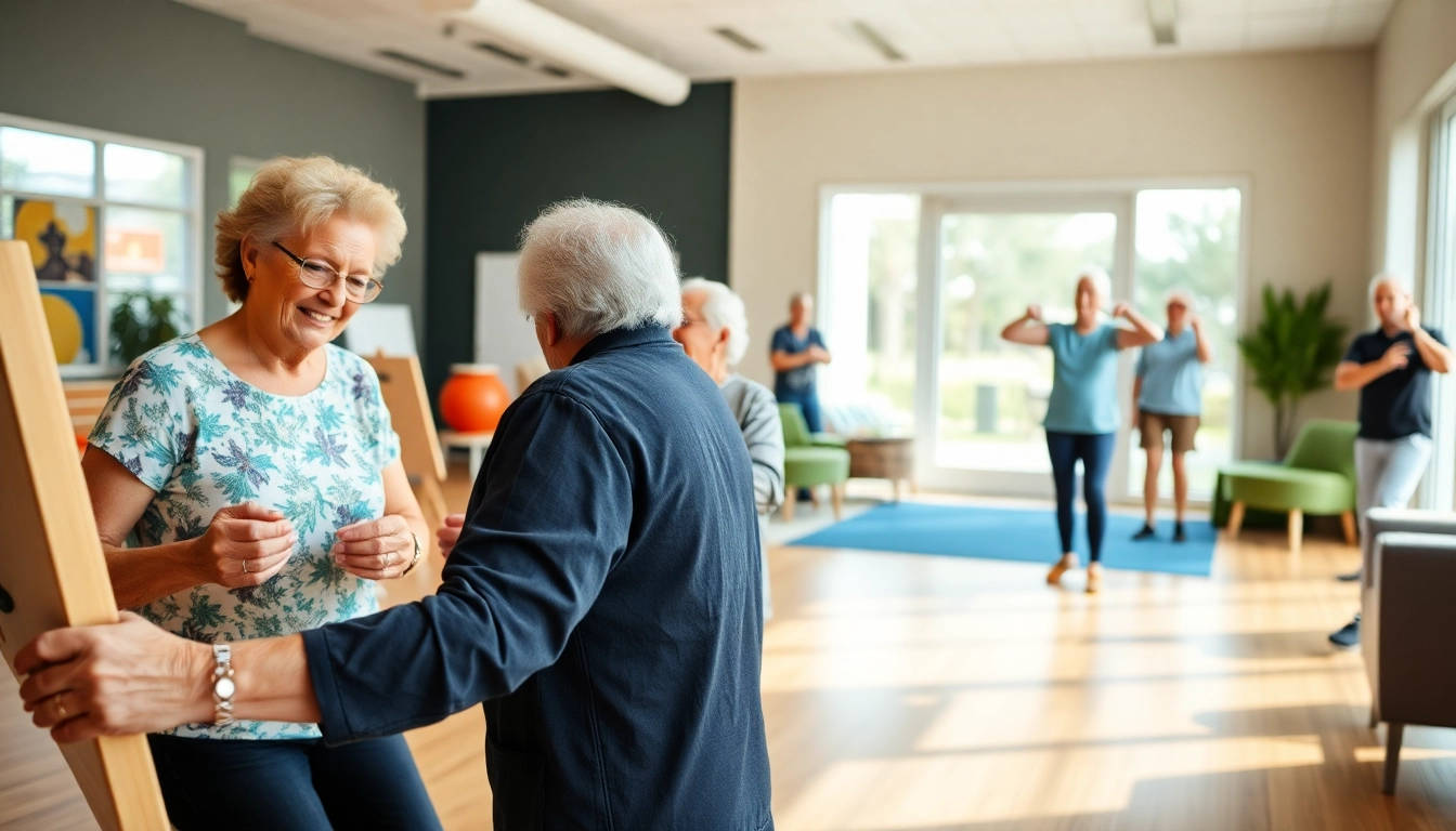 Engaged seniors at a senior center las vegas nevada, participating in activities and enjoying community.