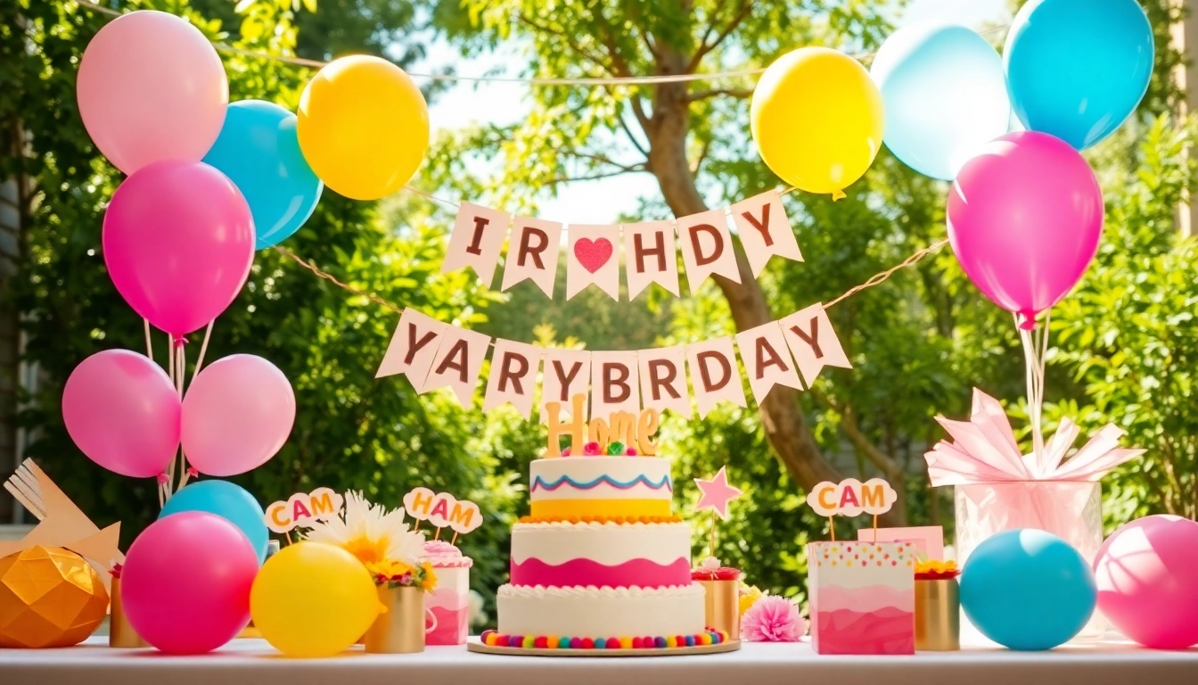 Host a customizable birthday party with vibrant decorations and joyful atmosphere