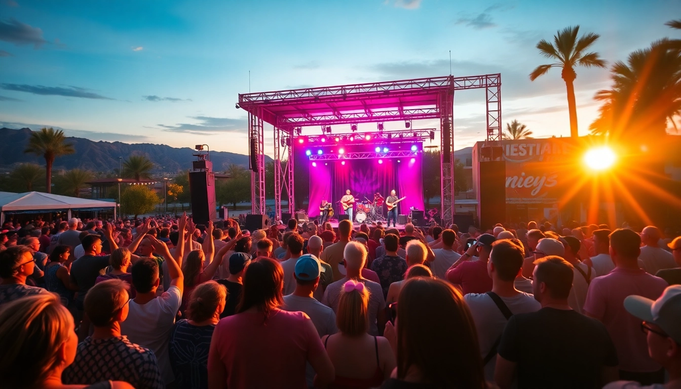 Enjoy vibrant henderson entertainment at a lively outdoor concert in the Nevada amphitheater.