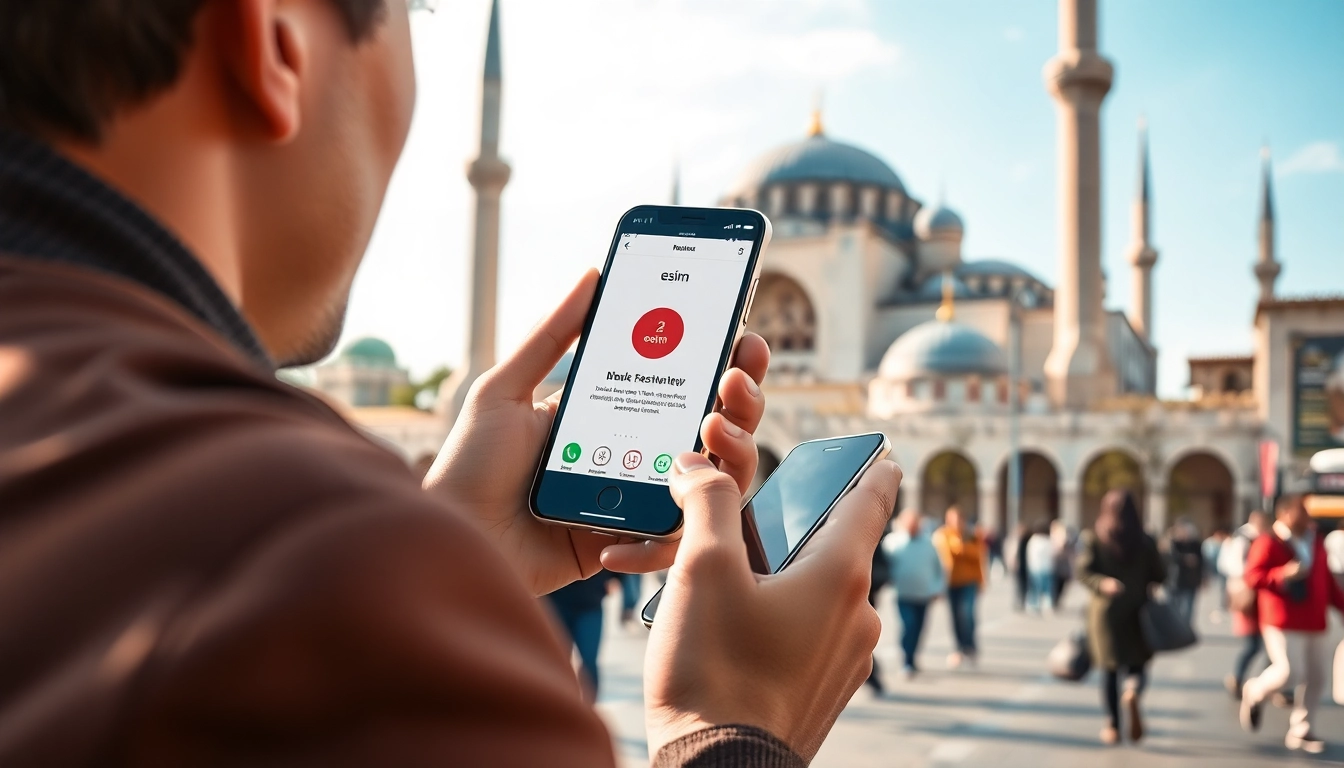 Engage with esim turkey app while traveling in Turkey's vibrant urban landscape.
