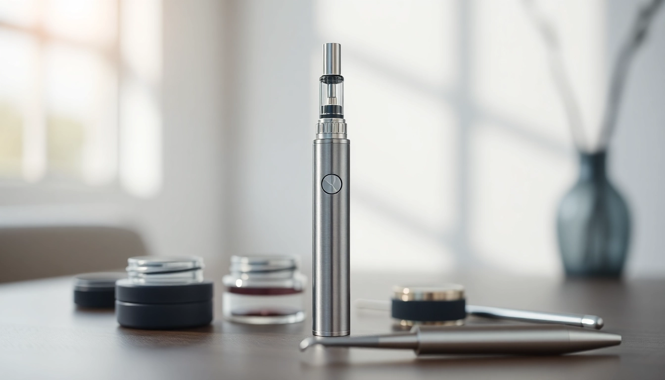 A dab pen elegantly displayed, highlighting its sleek design and modern features.