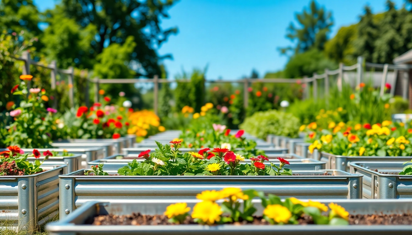Enhance your garden with landguard raised beds featuring a robust, metallic design.